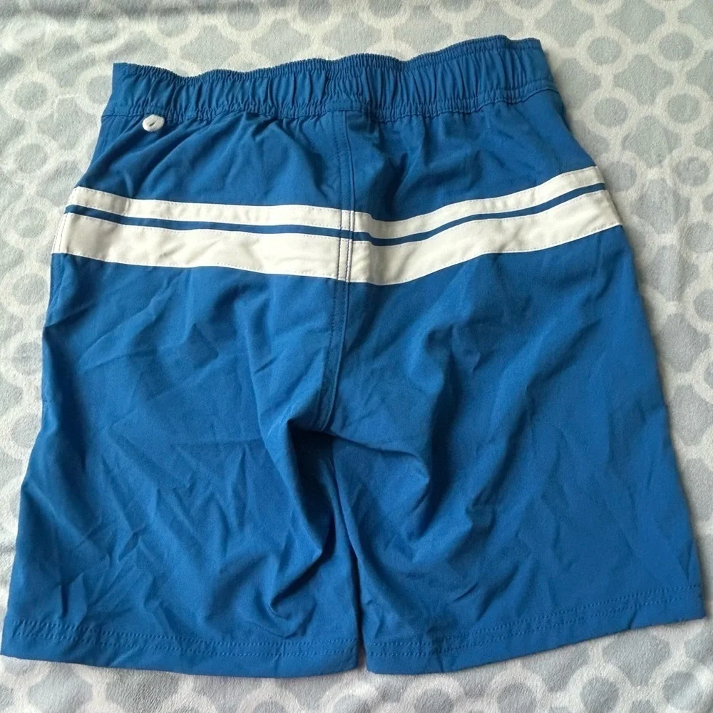J Crew blue and White Kids Swim Trunks